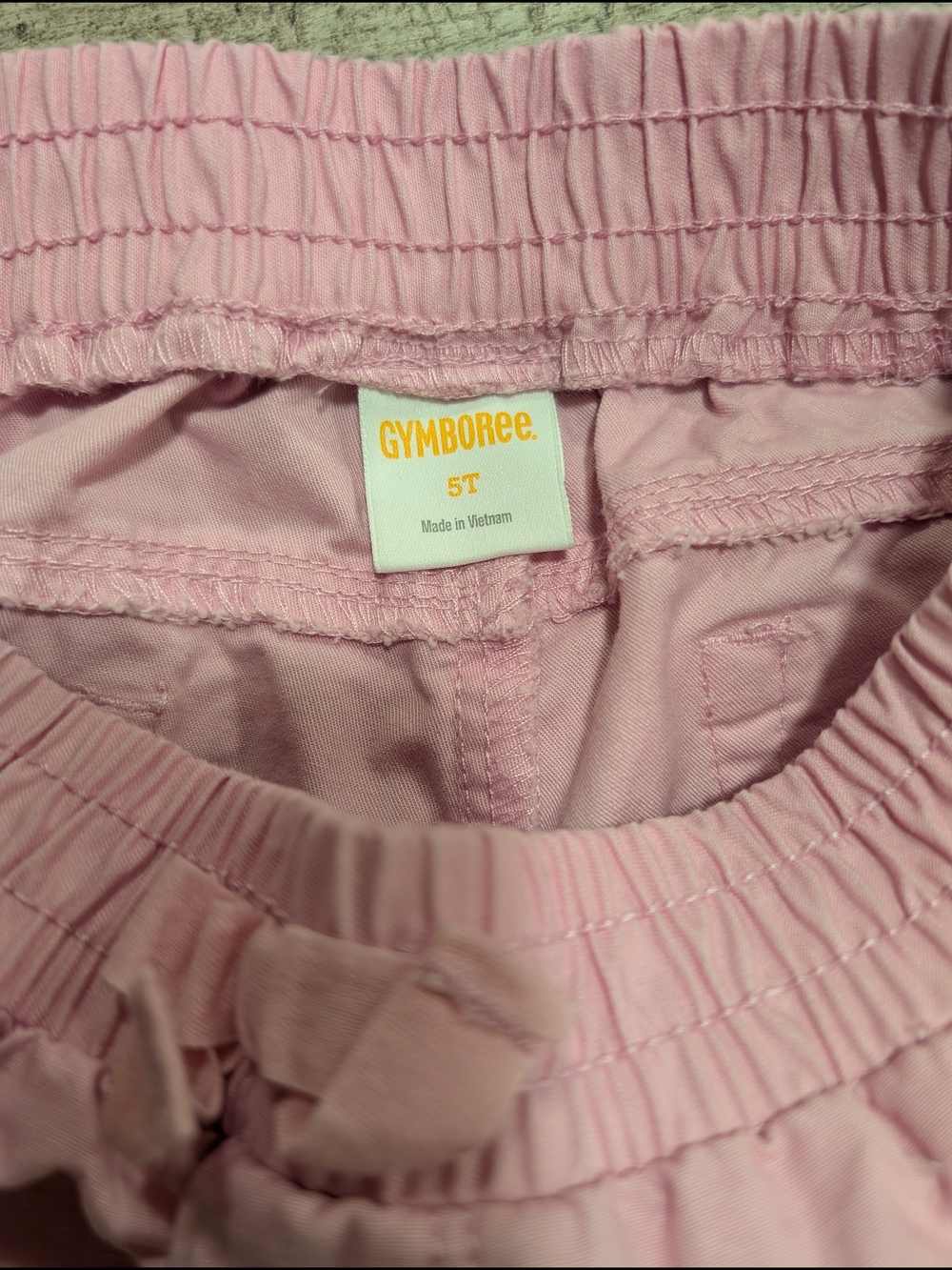 Gymboree Girl's Light Pink Elastic Waist Pull-On Pants with Drawstring - Picture 3 of 3